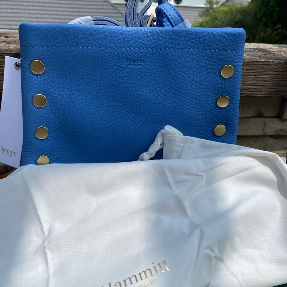 Hammitt Duke Crossbody Clutch Skylight Blue/Brushed Gold NEW - Picture 4 of 8